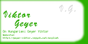 viktor geyer business card